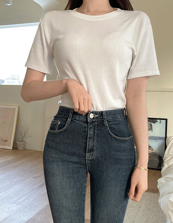 [모델소장] 메디 여리핏 기모 반팔 티셔츠 (3color)
